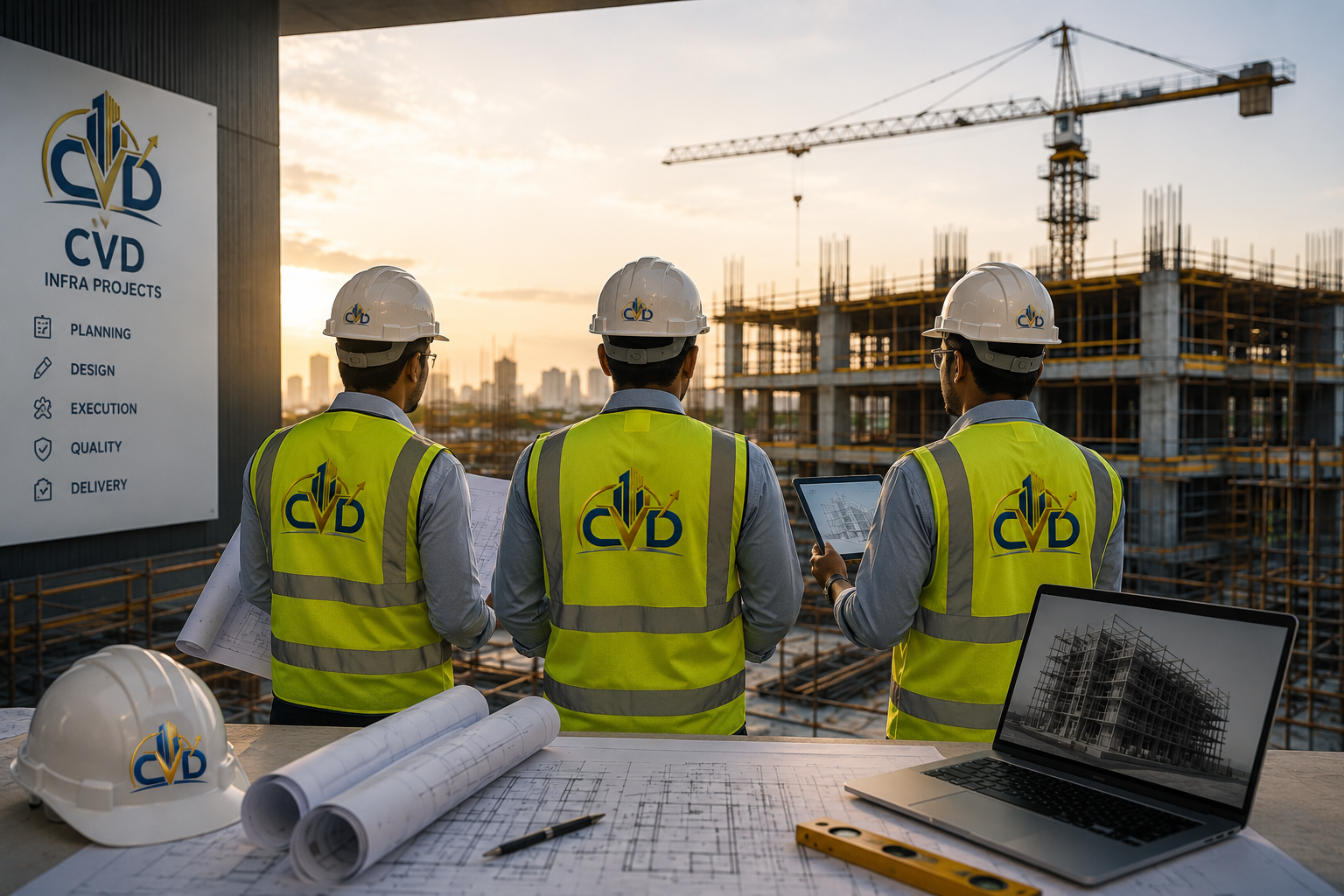 Engineering team at project site